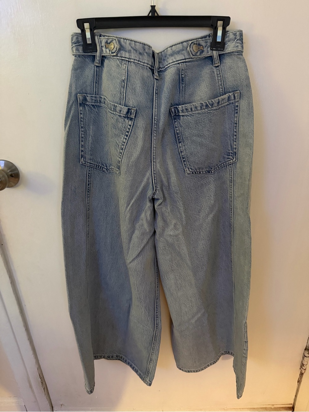 We The Free Light Blue Folklore Cropped Wide-Leg Jeans - Picture 2 of 4